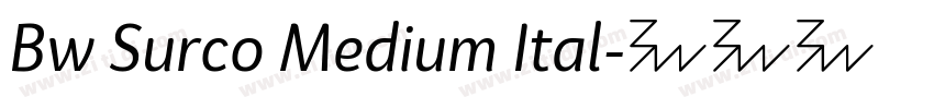 Bw Surco Medium Ital字体转换